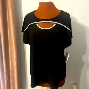 Rhinestone embellished Blouse XL NWT
